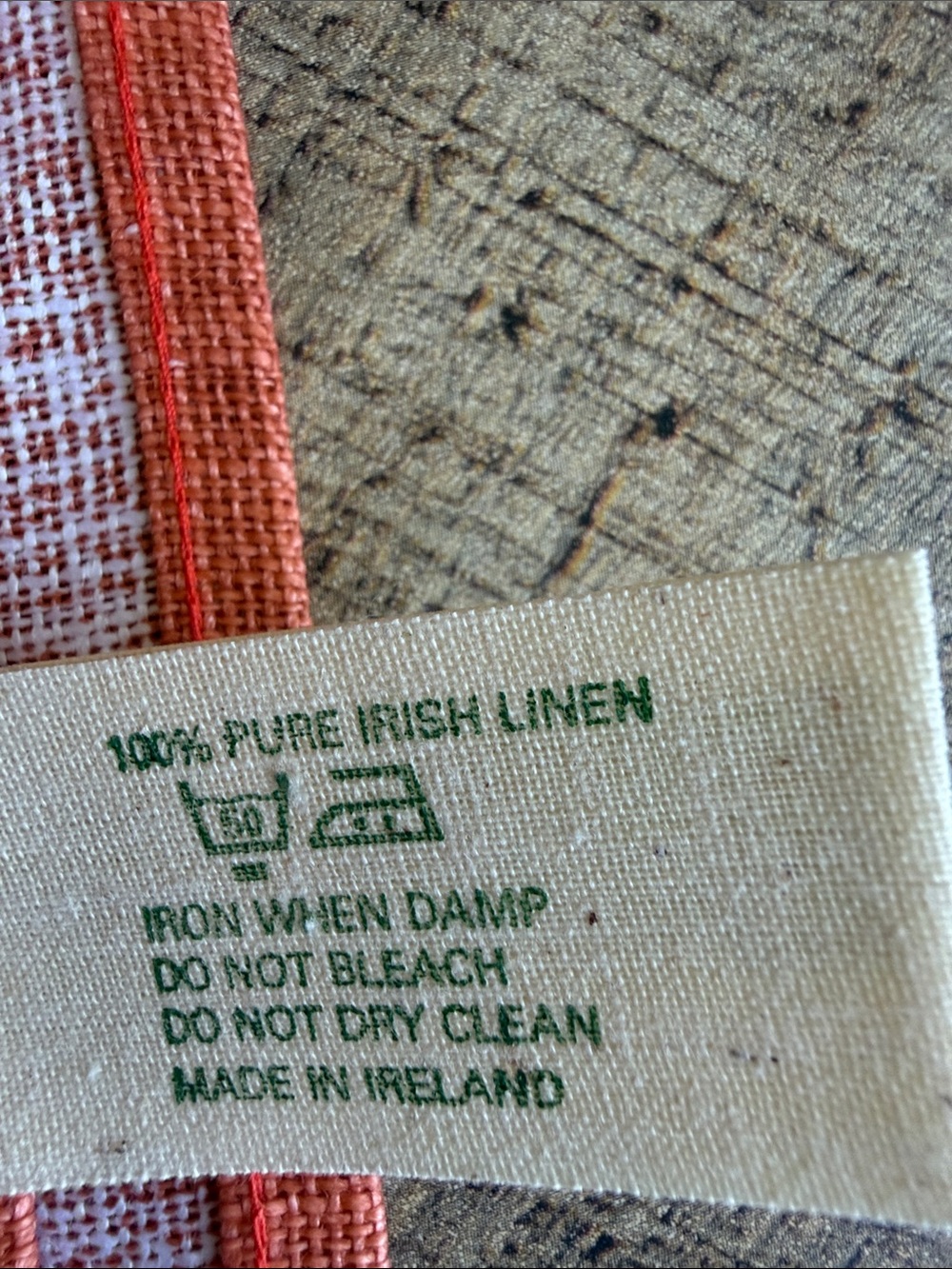 Ulster “Cats in Waiting” Orange Irish Linen Tea Towel - Picture 10 of 10